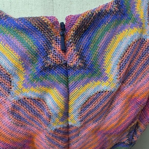 Ramy Brook Hana Cutout Knit Minidress Multi Wavey Knit Size 8 NWT - Picture 9 of 14